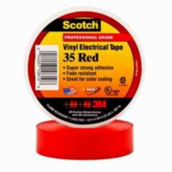 Scotch® 7000006094 Color Coding Tape, 66 ft L x 3/4 in W, 7 mil THK, PVC, Rubber Resin Adhesive, Red