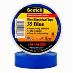 Scotch® 7000006095 Color Coding Tape, 66 ft L x 3/4 in W, 7 mil THK, PVC, Rubber Resin Adhesive, Blue