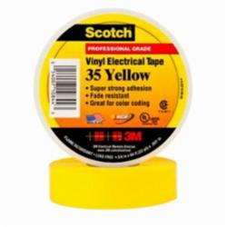 Scotch® 7000006096 Tape, 66 ft L x 3/4 in W, 7 mil THK, PVC, Rubber Resin Adhesive, Yellow