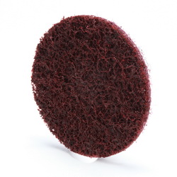 3M™ 7000000751 SC SE Durable Non-Woven Surface Conditioning Disc, 2 in Dia Disc, Medium Grade, Aluminum Oxide Abrasive, Type TR Attachment