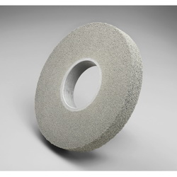 Scotch-Brite™ 7000046116 EX3 High Performance Deburring Wheel, 8 in Dia Wheel, 3 in Center Hole, 1 in W Face, Fine Grade, Silicon Carbide Abrasive