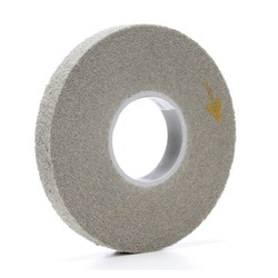 Scotch-Brite™ 7000000735 EXL High Performance Deburring Wheel, 8 in Dia Wheel, 3 in Center Hole, 1 in W Face, Medium Grade, Aluminum Oxide Abrasive