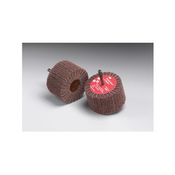 Scotch-Brite™ 7000077965 Combi-S Combi Wheel, 3 in Dia Wheel, 1-3/4 in W Face, 1/4 in Dia Shank, 80 Grit, Medium Grade, Aluminum Oxide Abrasive