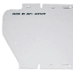 sellstrom® S36000 Replacement Face Shield Window, Clear, Acetate, 6-1/2 in H x 19-1/2 in W x 0.04 in THK Visor, For Use With 380 Series Face Shields, Uncoated Lens Shade