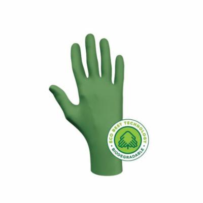 SHOWA® 6110PF Disposable Gloves, Nitrile, Green, 9-1/2 in L, Powder Free, Smooth, 4 mil THK, Application Type: Industrial Grade, Ambidextrous Hand