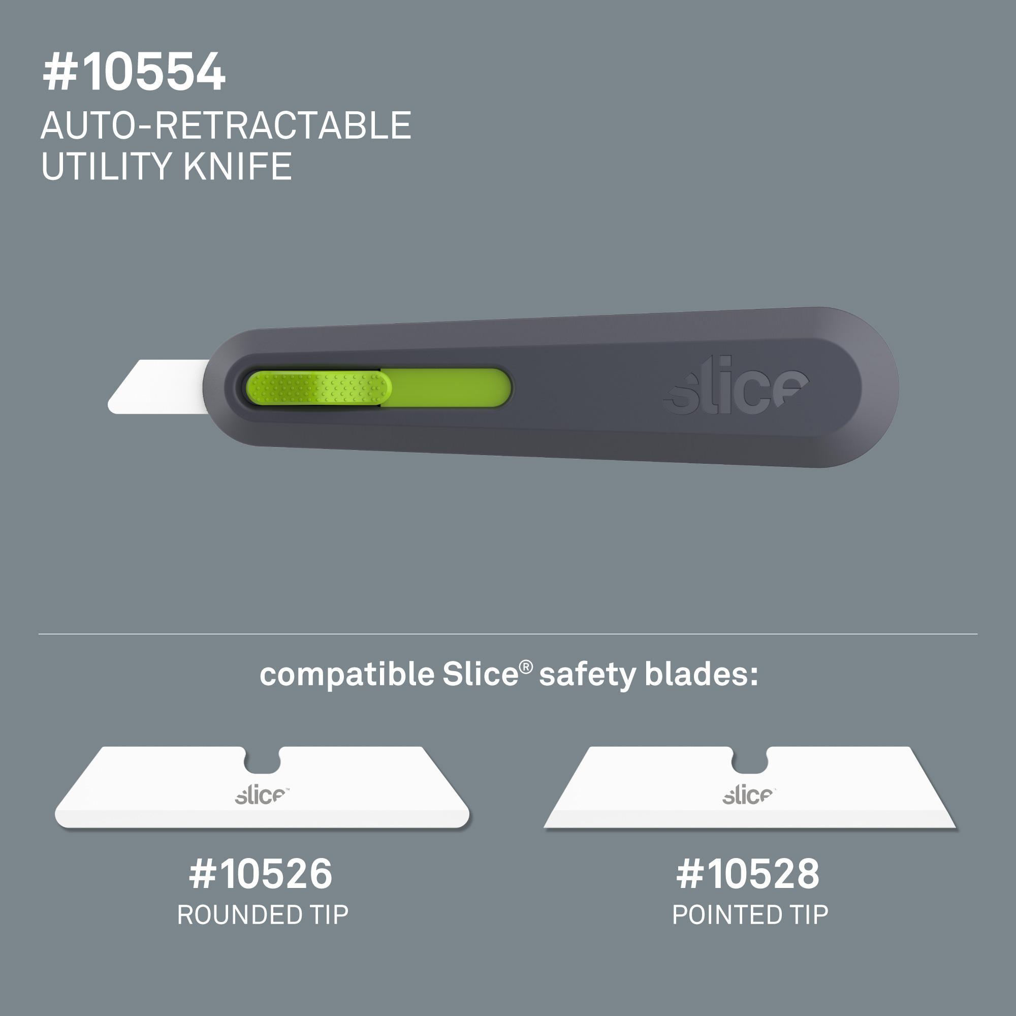 Slice™ 10554 Utility Knife, 0.48 in W Double Sided Round Tip Blade, Ceramic Blade, 1 Blade Included