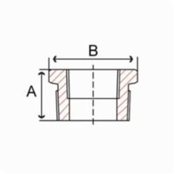 Smith-Cooper® 24HB4003001 Hex Head Pipe Bushing, Steel, 3/8 x 1/8 in Nominal, NPSC End Style, Galvanized