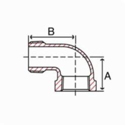 Smith-Cooper® 33SE3004C Street Elbow, 1/2 in Nominal, MNPT x FNPT End Style, 300 lb, Malleable Iron, Black