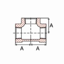 Smith-Cooper® 33T 3006C Pipe Tee, 3/4 in, NPT, 300 lb, Malleable Iron, Black