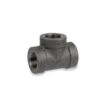 Smith-Cooper® 33T 3006C Pipe Tee, 3/4 in, NPT, 300 lb, Malleable Iron, Black