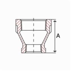 Smith-Cooper® 34RC1014004C 34RC1 Pipe Reducing Coupling, 1-1/2 x 1/2 in Nominal, FNPT End Style, 150 lb, Malleable Iron, Galvanized, Import