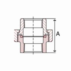 Smith-Cooper® 34U 1006C Pipe Union With Brass Seat, 3/4 in Nominal, FNPT End Style, 150 lb, Malleable Iron, Galvanized