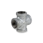 Smith-Cooper® 34X 1002C Pipe Cross, 1/4 in, FNPT, 150 lb, Malleable Iron, Galvanized