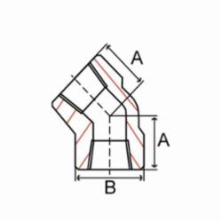 Smith-Cooper® 42F 2012 Pipe 45 deg Elbow, Carbon Steel, 1-1/4 in, NPT