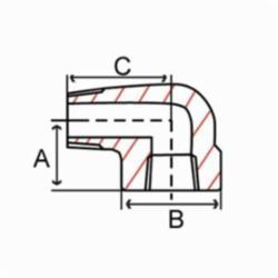 Smith-Cooper® 42SE3004 Street 90 deg Elbow, Carbon Steel, 1/2 in, NPT