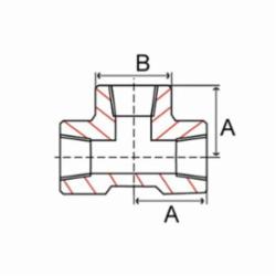 Smith-Cooper® 42T 2030 Pipe Tee, Carbon Steel, 3 in, NPT