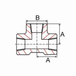 Smith-Cooper® 42T 3004 Pipe Tee, Carbon Steel, 1/2 in, NPT