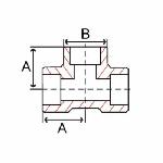 Smith-Cooper® 52T 3006 Pipe Tee, Carbon Steel, 3/4 in Nominal, Socket Welded End Style