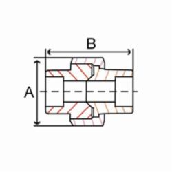 Smith-Cooper® 52U 3004 Pipe Union, Carbon Steel, 1/2 in, Socket Weld