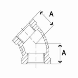 Smith-Cooper® S3114F 006 Pipe 45 deg Elbow, 3/4 in, FNPT, 150 lb, 304 Stainless Steel