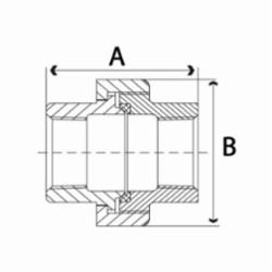 Smith-Cooper® S3114U 010 S3014U Pipe Union, 1 in, FNPT, 150 lb, 304 Stainless Steel