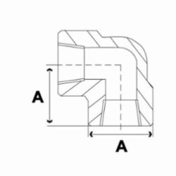 Smith-Cooper® S4034E 010 Pipe 90 deg Elbow, 1 in, NPT, 3000 lb, 304 Stainless Steel