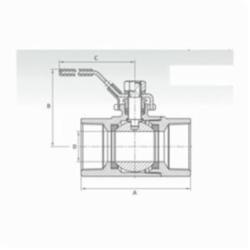 Sharpe® SV54576014 54576 2-Piece Ball Valve, 1-1/2 in Nominal, FNPT End Style, 316 Stainless Steel Body, Standard Port, PTFE Softgoods