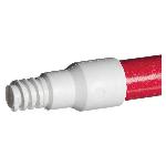 Sparta® 4022505 Broom Handle With Self-Locking Flex Tip, 1 in Dia x 60 in L, Fiberglass, Red