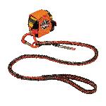 Squids® 19802 3100F(x) Lightweight Standard Tool Lanyard, 38 to 70 in L Extended, 10 lb Capacity, Carabiner Connection, 1680D Polyester Elastic Blended Webbing, Orange/Gray