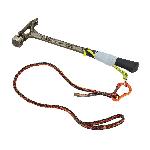 Squids® 19802 3100F(x) Lightweight Standard Tool Lanyard, 38 to 70 in L Extended, 10 lb Capacity, Carabiner Connection, 1680D Polyester Elastic Blended Webbing, Orange/Gray