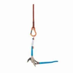 Squids® 19822 3110F(x) Lightweight Standard Tool Lanyard, 38 to 70 in L Extended, 10 lb Capacity, Carabiner Connection, 1680D Polyester Elastic Blended Webbing, Orange/Gray