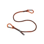 Squids® 19822 3110F(x) Lightweight Standard Tool Lanyard, 38 to 70 in L Extended, 10 lb Capacity, Carabiner Connection, 1680D Polyester Elastic Blended Webbing, Orange/Gray