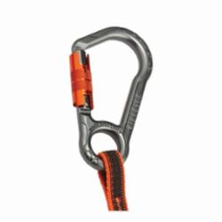 Squids® 19828 3118F(x) Lightweight Standard Tool Lanyard, 38 to 70 in L Extended, 15 lb Capacity, Carabiner Connection, 1680D Polyester Elastic Blended Webbing, Orange/Gray