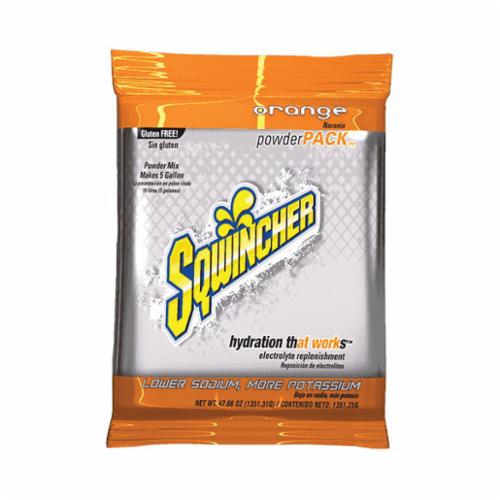 Sqwincher® 016404-OR Powder Pack™ Dry Mix Sports Drink Mix, 47.66 oz Pack, 5 gal Yield, Powder Form, Orange