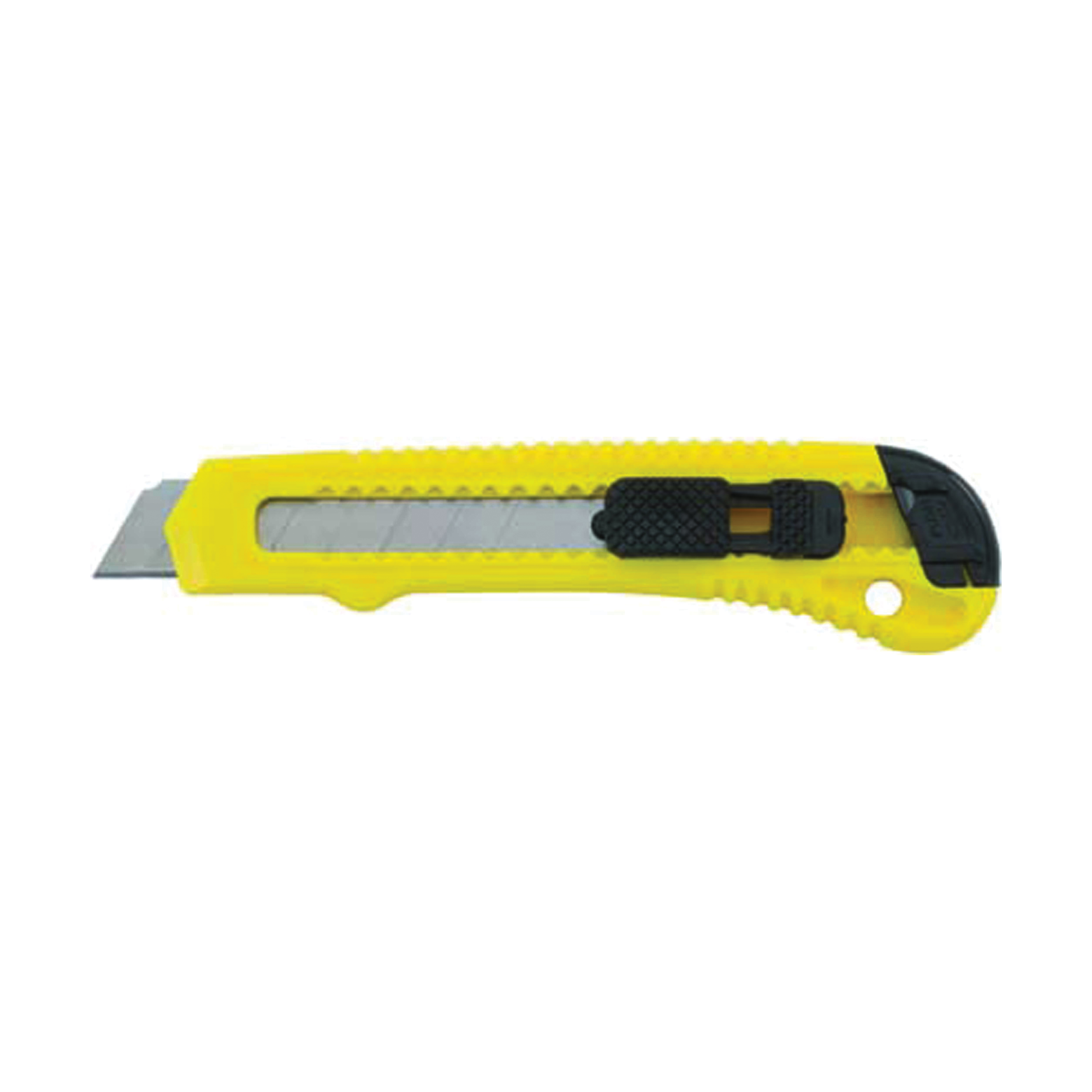 Stanley® Quick-Point™ 10-143P Light Duty Utility Knife, 18 mm W Retractable/Single Edge/Snap-Off Blade, 1 Blade Included, Carbon Steel Blade, 18 mm OAL