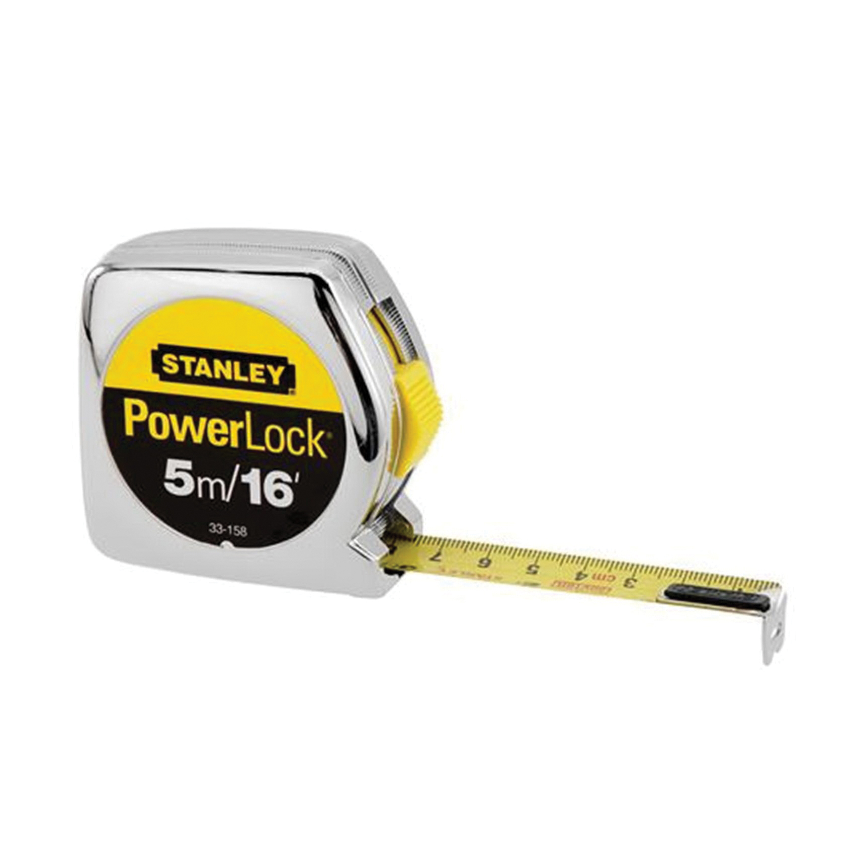 Stanley® PowerLock® 33-272 Heavy Duty Decimal Scale Tape Rule With BladeArmor®, 12 ft L x 1/2 in W Blade, Mylar® Polyester Film, Imperial