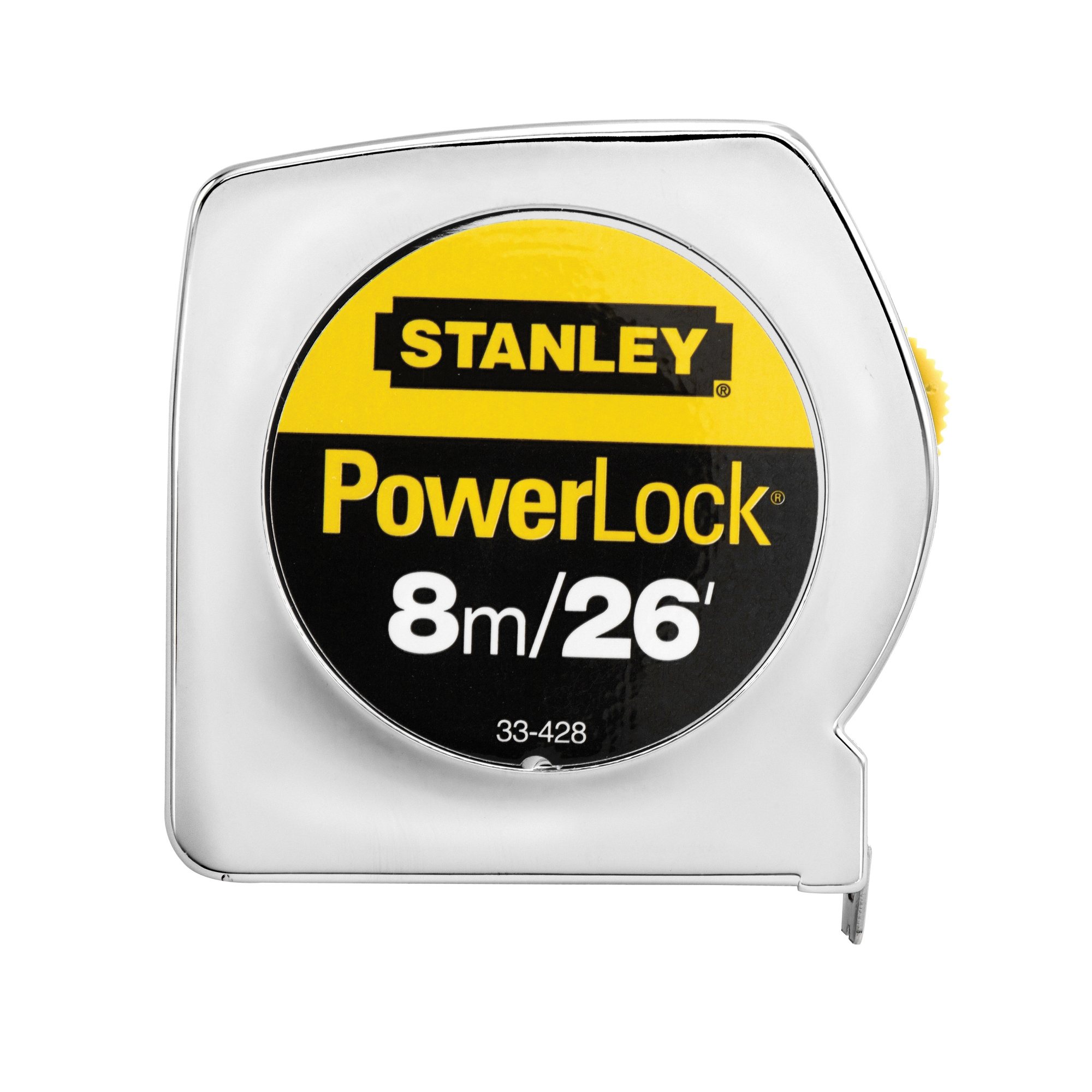 Stanley® PowerLock® 33-425 Classic Tape Rule, 25 ft L x 1 in W Blade, Mylar® Polyester Film, Imperial, 1/16ths
