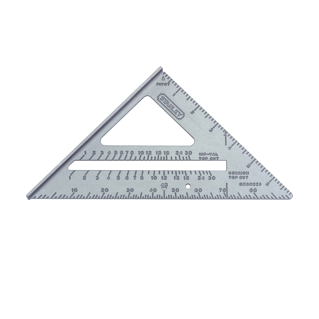 Stanley® 46-067 Quick Square® Layout Tool, 10-1/8 x 6-7/8 in, 1/8 in Graduation, 90 deg, 6-7/8 in Tongue, Aluminum