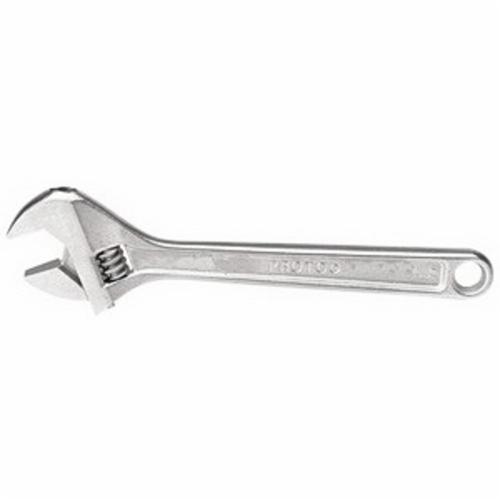 Stanley® 87-471 Adjustable Wrench, 1-1/8 in Standard, 10 in OAL, Forged Chrome Vanadium Steel Body, Polished Chrome, ANSI Specified