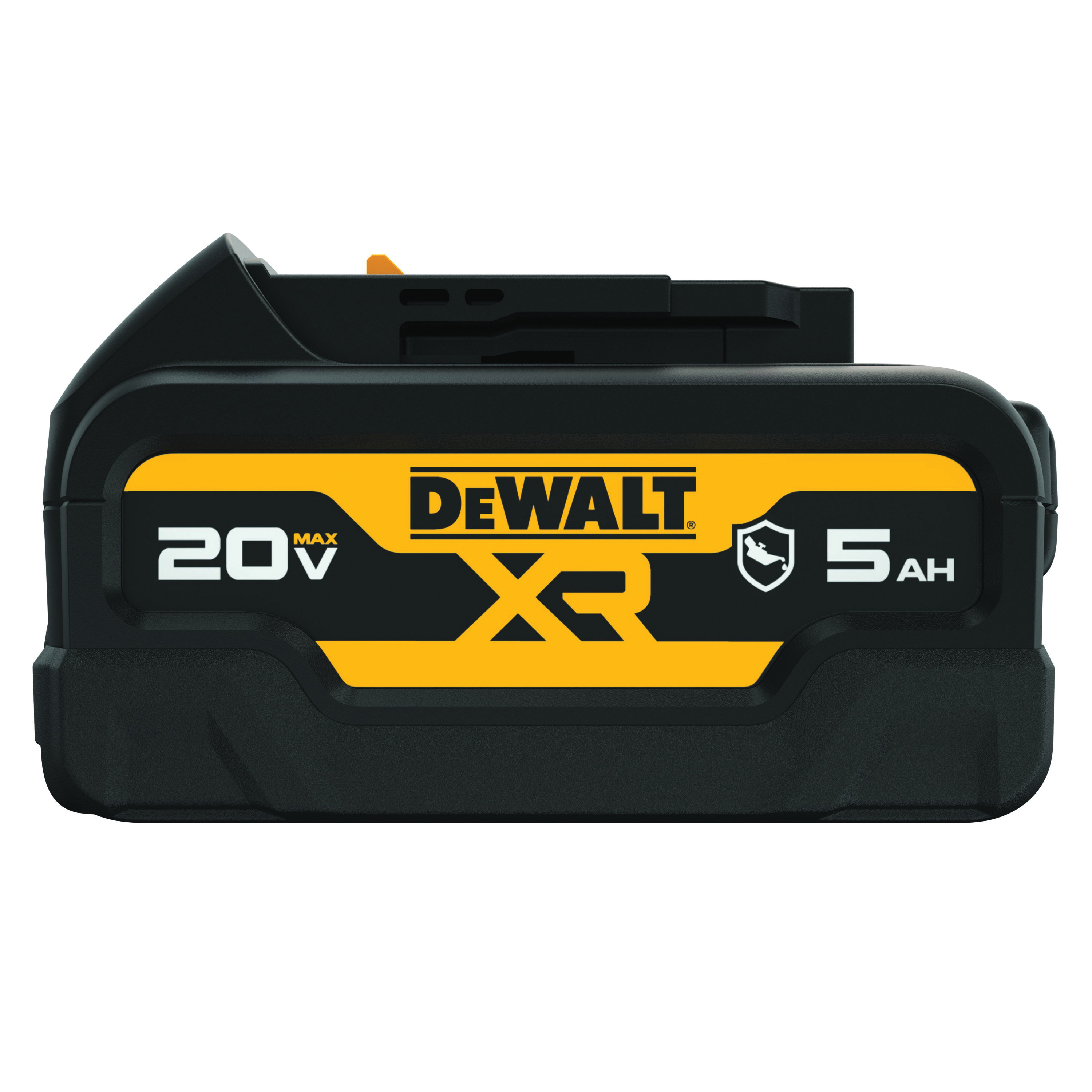 DeWALT® DCB205G Oil-Resistant Battery With 3-LED Fuel Gauge Charge Indicator, 5 Ah Li-Ion Battery, 20 V Charge, For Use With DeWALT® 12/20 V MAX Power Mac Tools and Chargers