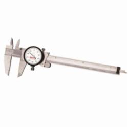 Starrett® 120A-6 Accurate Direct Reading Reliable Dial Caliper With Plastic Case, 0 to 6 in, Graduation 0.001 in, 5/8 in Inside x 1-1/2 in Outside D Jaw, Stainless Steel, Satin