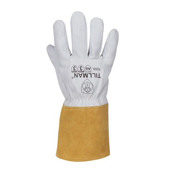 Tillman™ 1332L 1332 Premium Grade Gloves, Pearl, Para-Aramid Lining, Cinch Cuff