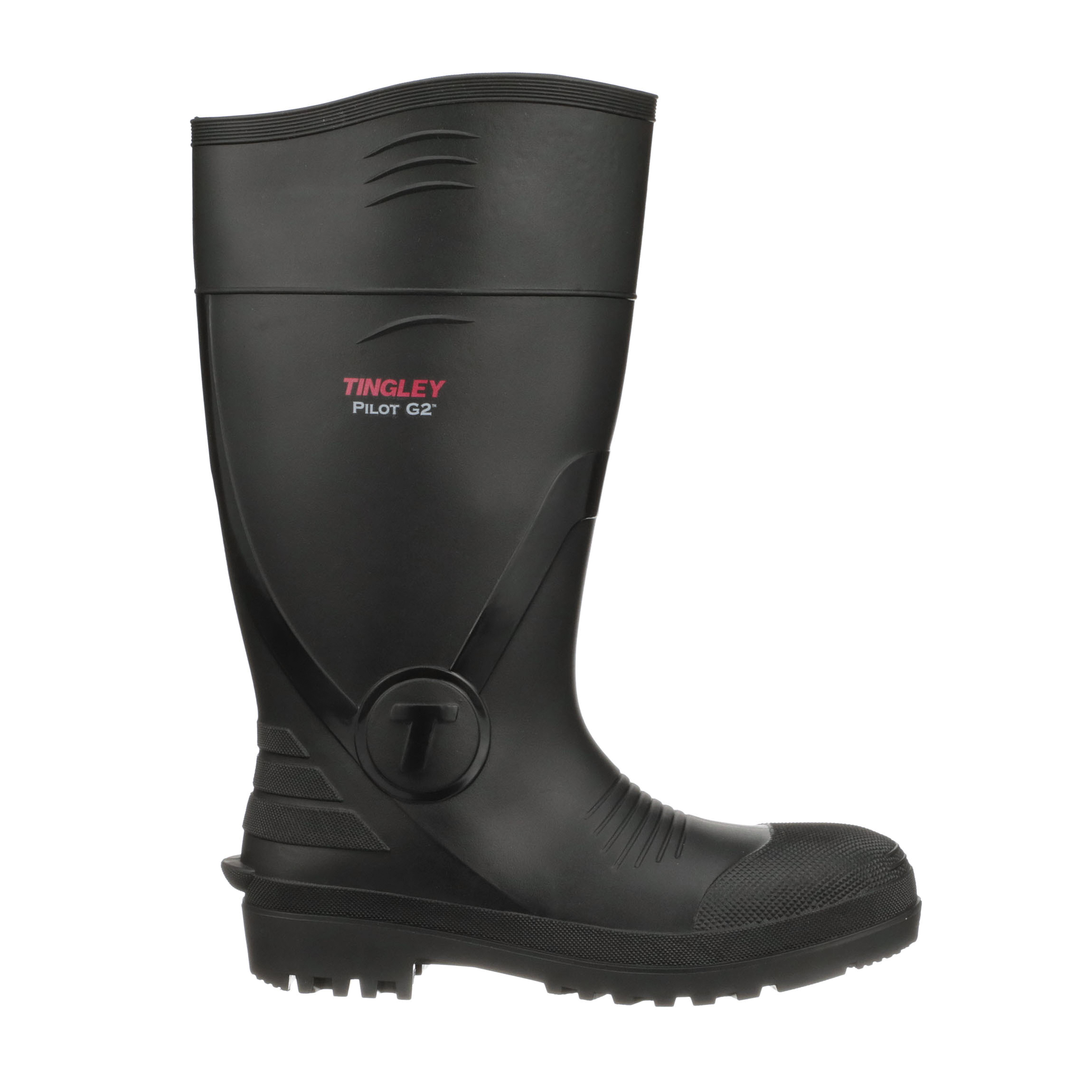 Tingley Pilot G2™ 31161.10 Injection Molded Knee Boot, Unisex, SZ 10/SZ 12, 15 in H, Soft Toe, PVC Upper, PVC Outsole, Resists: Abrasion, Alkalies, Certain Acids, Fats, Hydrocarbons, Oil and Slip