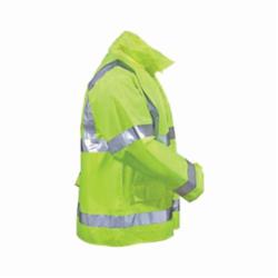 Tingley Icon™ J24122 Rain Jacket, Unisex, Black/Fluorescent Yellow/Green, Polyurethane on 300D Polyester, Resists: Mildew and Water, ASTM E96