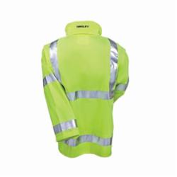 Tingley Icon™ J24122 Rain Jacket, Unisex, Black/Fluorescent Yellow/Green, Polyurethane on 300D Polyester, Resists: Mildew and Water, ASTM E96