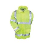Tingley Icon™ J24122 Rain Jacket, Unisex, Black/Fluorescent Yellow/Green, Polyurethane on 300D Polyester, Resists: Mildew and Water, ASTM E96