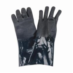 SHOWA® Ultraflex®II 3414 Lightweight Chemical Resistant Gloves, Neoprene, Blue, Cotton Interlock Wrist Lining, 14 in L, Resists: Abrasion and Chemical, Unsupported Support, Gauntlet Cuff, 10 ga THK