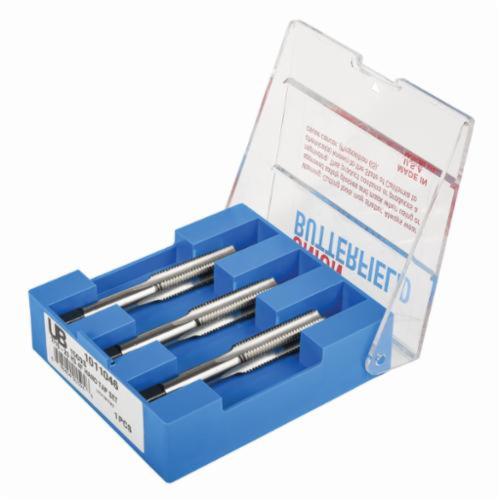 Union Butterfield® 6006960 1500S Straight Flute Hand Tap Set, Right Hand Cutting, Bottoming/Plug/Taper Chamfer, H3 Thread Limit
