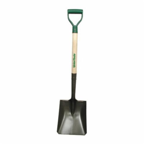UnionTools® 42106 D-Handle Square Point Shovel, 11-1/2 in L x 9-1/4 in W, Steel Blade, 28 in Handle Length, Wood/Poly Handle