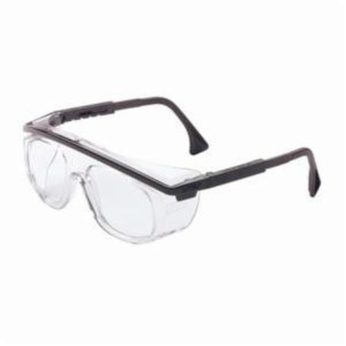 Uvex® by Honeywell S2500 Astrospec® 3001 Lightweight Safety Eyewear, Ultra-Dura® Hard Coat, Clear Lens, OTG Frame, Black, Nylon Frame, Polycarbonate Lens, ANSI Z87.1-1989, ANSI Z87.1-2003, CSA Z94.3, CA 18828, Military V0